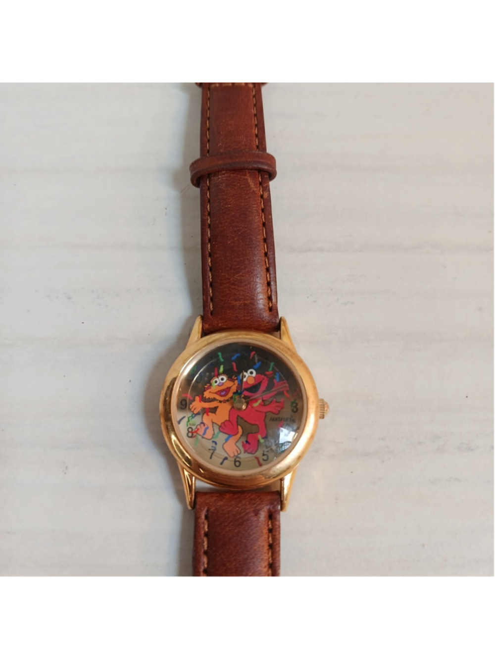 Vintage Elmo & Zoe Watch Sesame Street Jim Henson Productions Fantasma Untested